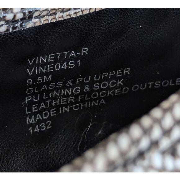 NEW Steve Madden Vinetta Ballet Flats 9.5 Brown Snakeskin Rhinestone Coquette - Picture 10 of 12